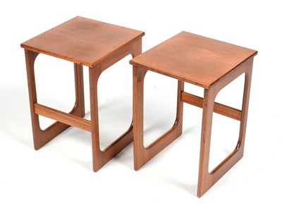 Lot 361 - Macintosh of Kirkcaldy: pair of mid Century teak occasional tables.