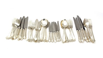 Lot 555 - A suite of Elizabeth II silver cutlery for six places