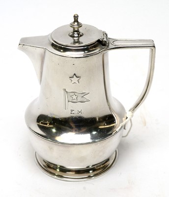 Lot 780 - Elkington & Co for White Star Line: a plated hot milk jug