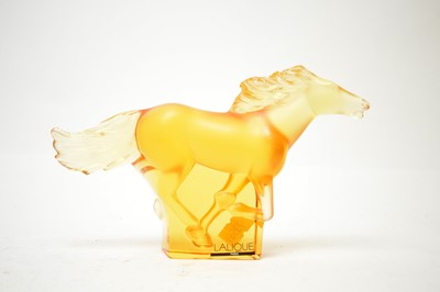 Lot 350 - A Lalique glass figure of a Kazak horse galloping
