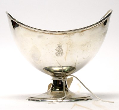 Lot 783 - Elkington & Co for Cunard Steamship Co Ltd: a plated boat shaped sugar bowl