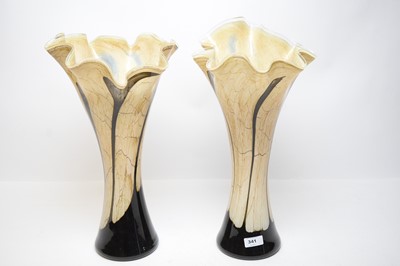 Lot 341 - A pair of Jozefina Krosno vases.