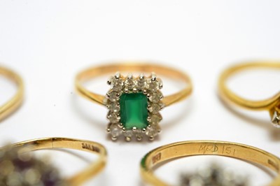 Lot 181 - Seven gem-set rings