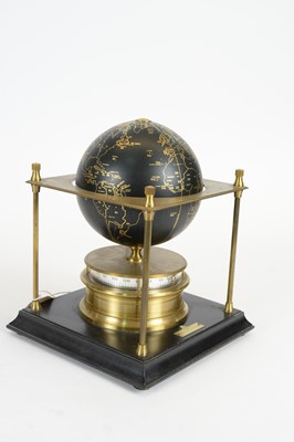 Lot 1206 - A Royal Geographic carved Geographical Society World clock.