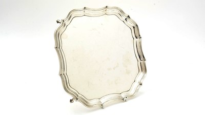 Lot 569 - A George V silver salver, by Barker Brothers