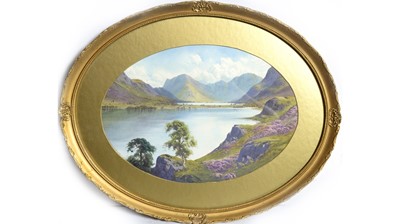 Lot 848 - Edward Horace Thompson - Sunny View of Buttermere and Crummock Water | watercolour