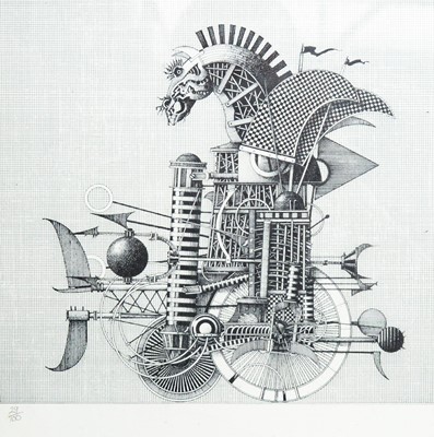Lot 518 - John Boyd - Surrealist Knight Machine | limited edition lithograph