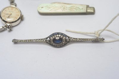 Lot 171 - Silver bangles, charm bracelet and other items.