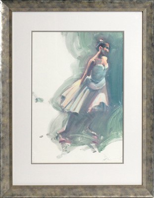 Lot 545 - Charles Willmott - Movement in Teal | gouache