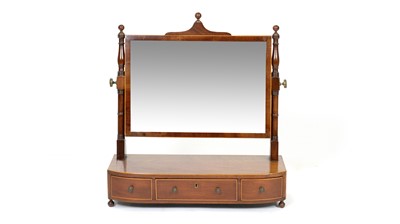 Lot 1253 - An early 19th Century mahogany toilet mirror