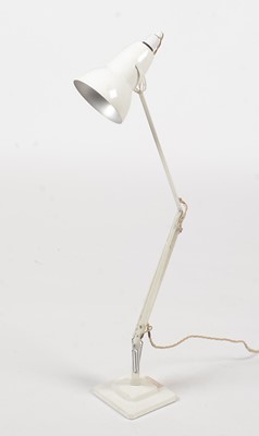 Lot 399 - A mid 20th C white anglepoise lamp.