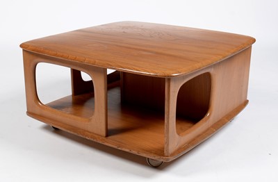 Lot 332 - Ercol: an elm ‘Pandora’ model no 735 square coffee table.