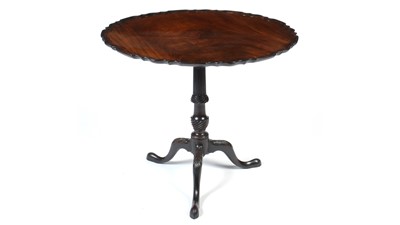 Lot 1312 - A Georgian mahogany tilt-action tripod table.