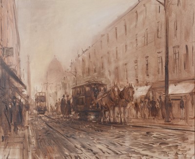 Lot 90 - Peter Knox - The Old Tramway, Newcastle-Upon-Tyne | oil