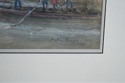 Lot 28 - Peter Knox - On the Ebb Brigg Shifting Downstream | watercolour