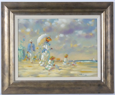Lot 92 - Jeremy Taylor - Impressionist Family Day Out | oil