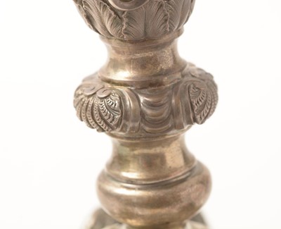 Lot 583 - A William IV silver five-branch candelabrum, by Paul Storr