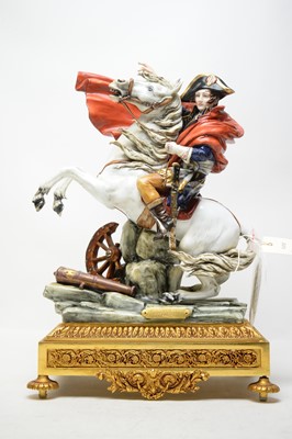 Lot 333 - An Italian ceramic figure of Napoleon Bonaparte.