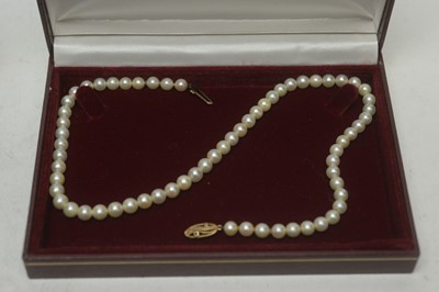 Lot 158 - Two cultured pearl necklaces