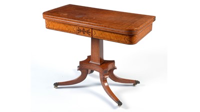 Lot 1314 - A late Regency mahogany tea table.