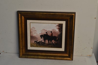 Lot 805 - Glyn Williams - The Dawn Meet and The Hounds | oil