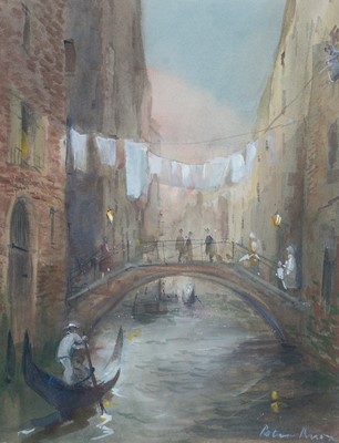 Lot 27 - Peter Knox - Venice at Dusk | watercolour