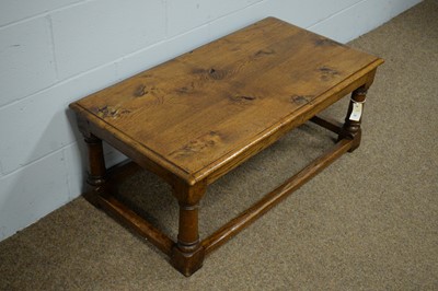 Lot 36 - A substantial oak rectangular coffee table.