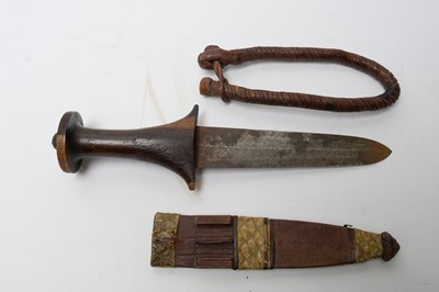 Lot 499 - A knobkerry, a spear and a knife