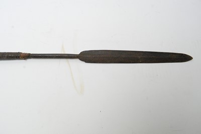 Lot 499 - A knobkerry, a spear and a knife