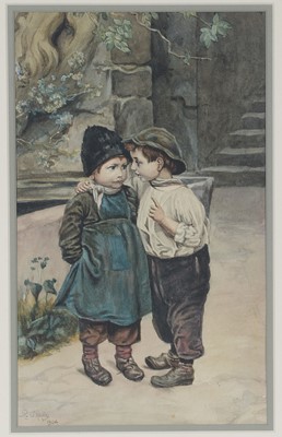 Lot 38 - R. O'Reilly - "I've Had an Idea"; Victorian Street Urchins | watercolour