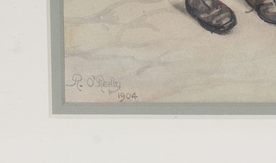 Lot 38 - R. O'Reilly - "I've Had an Idea"; Victorian Street Urchins | watercolour