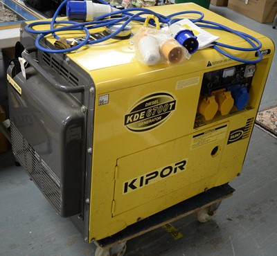 Lot 390 - A Kipor Diesel KDE6700T Generator.