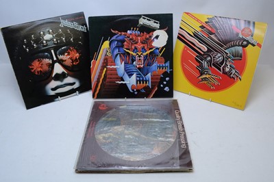 Lot 218 - 9 Judas Priest LPs and singles