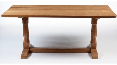 Lot 1286 - ‘Eagleman’ Albert J Jeffray (Sessay): an oak dining table.