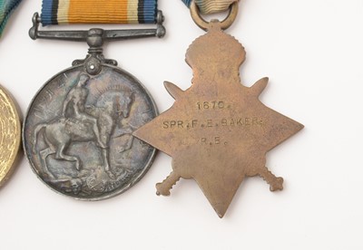 Lot 748 - A First World War and later group of medals, awarded to 1670 Sapper F.E. Baker, Royal Engineers