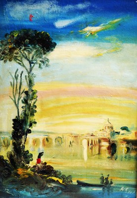 Lot 709 - Antoni Sulek - Dreaming of an Italian Dusk | oil