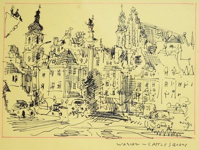 Lot 176 - Antoni Sulek - Warsaw Castle Square | pen and ink