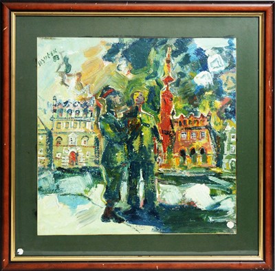 Lot 683 - Antoni Sulek - Arrest by Z.O.M.O in Poland | oil