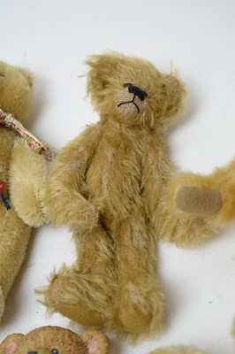Lot 222 - A collection of miniature collectors' teddy bears.