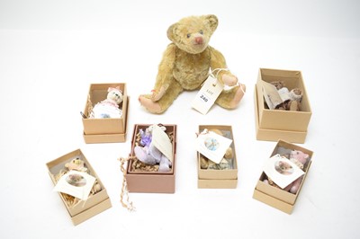 Lot 240 - A collection of five Teddy Bears of Witney collectors' teddy bears, and two others.