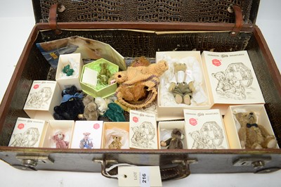Lot 216 - A collection of Hermann miniature teddy bears.
