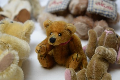 Lot 227 - A collection of miniature collectors' teddy bears.