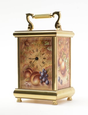 Lot 714 - Kingsley enamels carriage clock in Worcester style