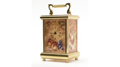 Lot 714 - Kingsley enamels carriage clock in Worcester style