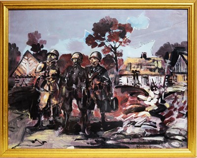 Lot 266 - Antoni Sulek - Safe Lodgings for Polish Soldiers | oil