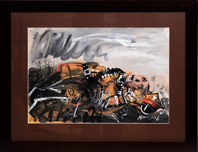 Lot 700 - Antoni Sulek - Fallen Soldier | gouache