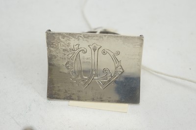 Lot 100 - A Persian silver stirrup, and two silver cigarette cases