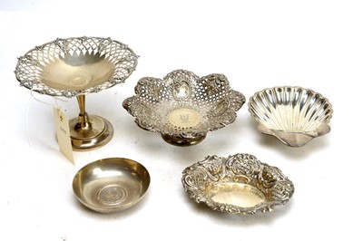 Lot 101 - Silver dishes various