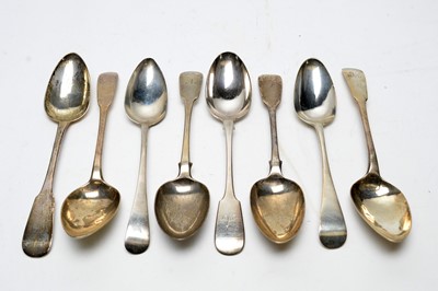 Lot 175 - A selection of 18th and 19th Century silver tablespoons and another
