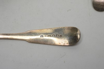 Lot 105 - A selection of 18th and 19th Century silver tablespoons